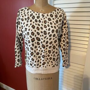 J CREW | animal print boxy sweatshirt S